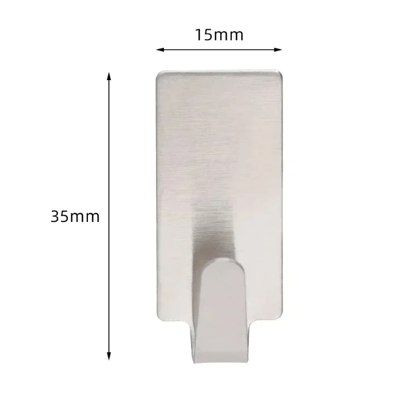 Self Adhesive Hook Stainless Steel Wall Hanger Bathroom Organizer Towel Rack Kitchen Holder Shelf