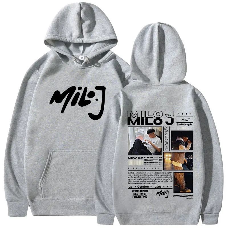 Rapper Milo J 111 Album Merch Hoodies Men Women Clothing Vintage Hip Hop Hooded Sweatshirt Casual Oversized Pullovers Fans Gift 5