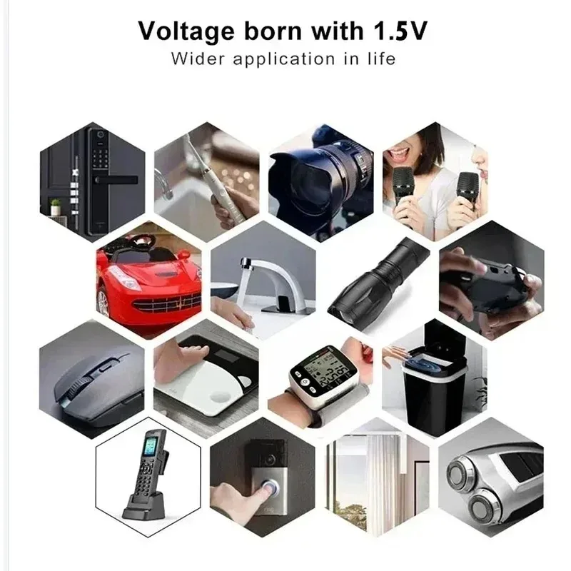 2026 새로운 1.5V AA USB 충전식 배터리 12800 mAh 리튬 이온 배터리 원격 제어 마우스 전기 장난감 배터리 + Type-C 케이블