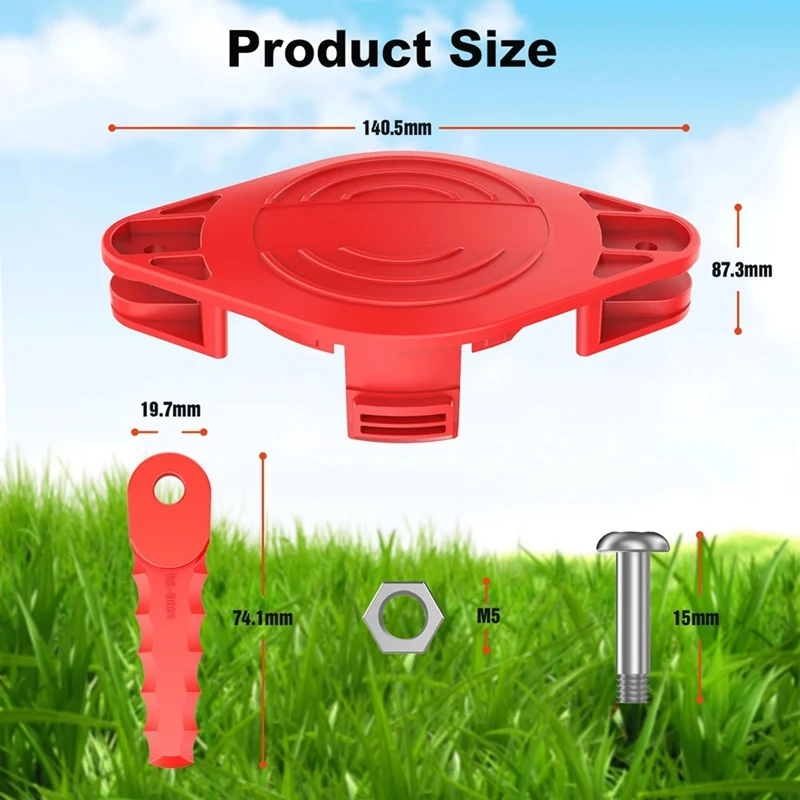 ABKD Trimmer Blades Head & CMZST0653 Trimmer Spool For Craftsman Head CMCST900 CMESTA900, CMZST065 Replacement Spools