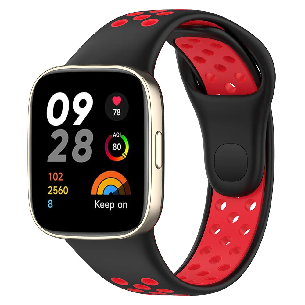 Sport Silicone Strap For Redmi Watch 3 Bracelet Two-Color Wrist Band