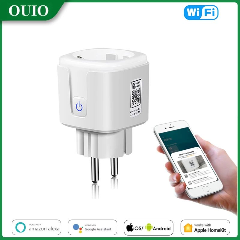 Homekit Tuya Eu Smart Plug Wifi 16a With Power Monitor Smart Home