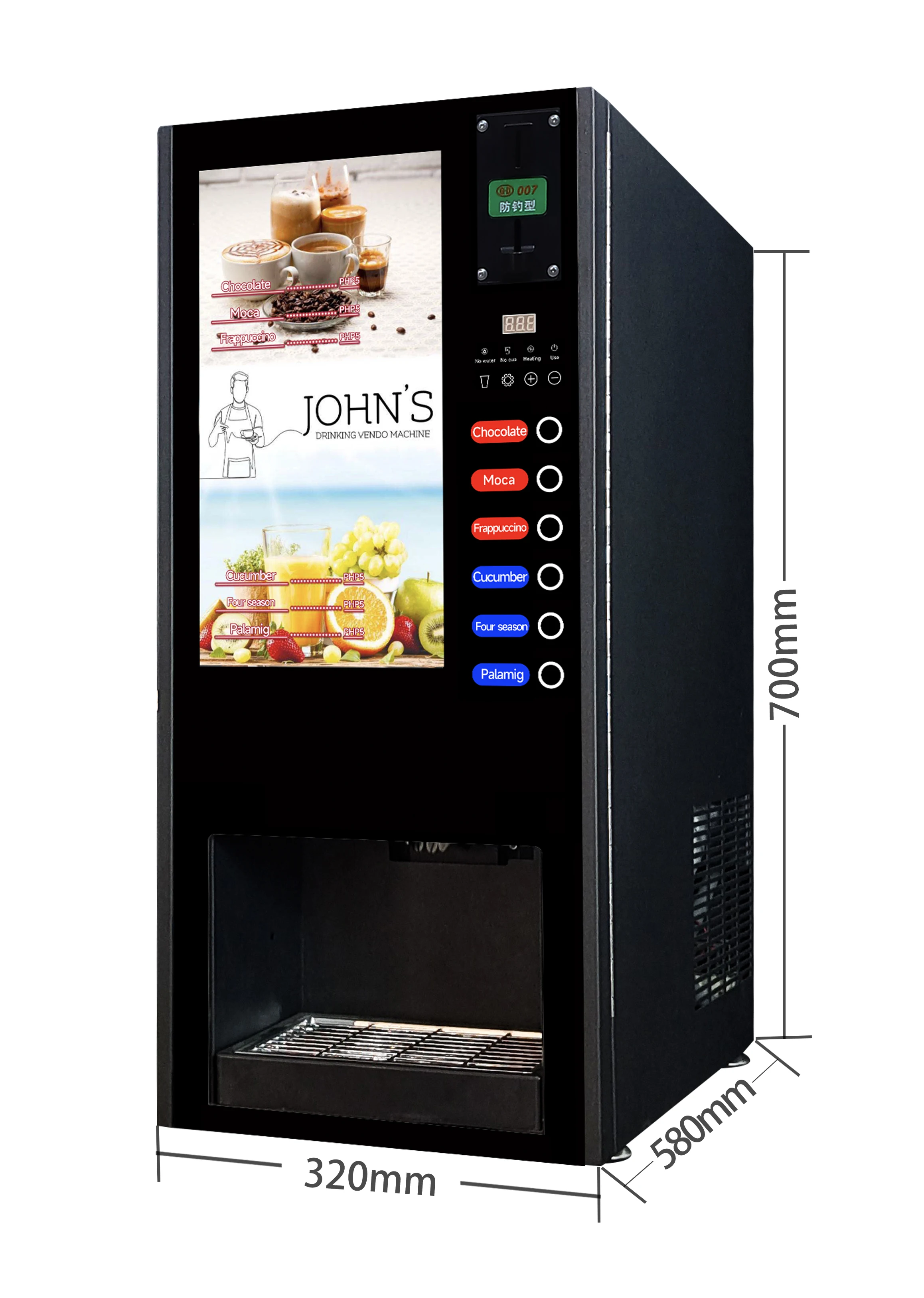 Coin-operated Instant Coffee Vending Machine Hot Cold Coffee