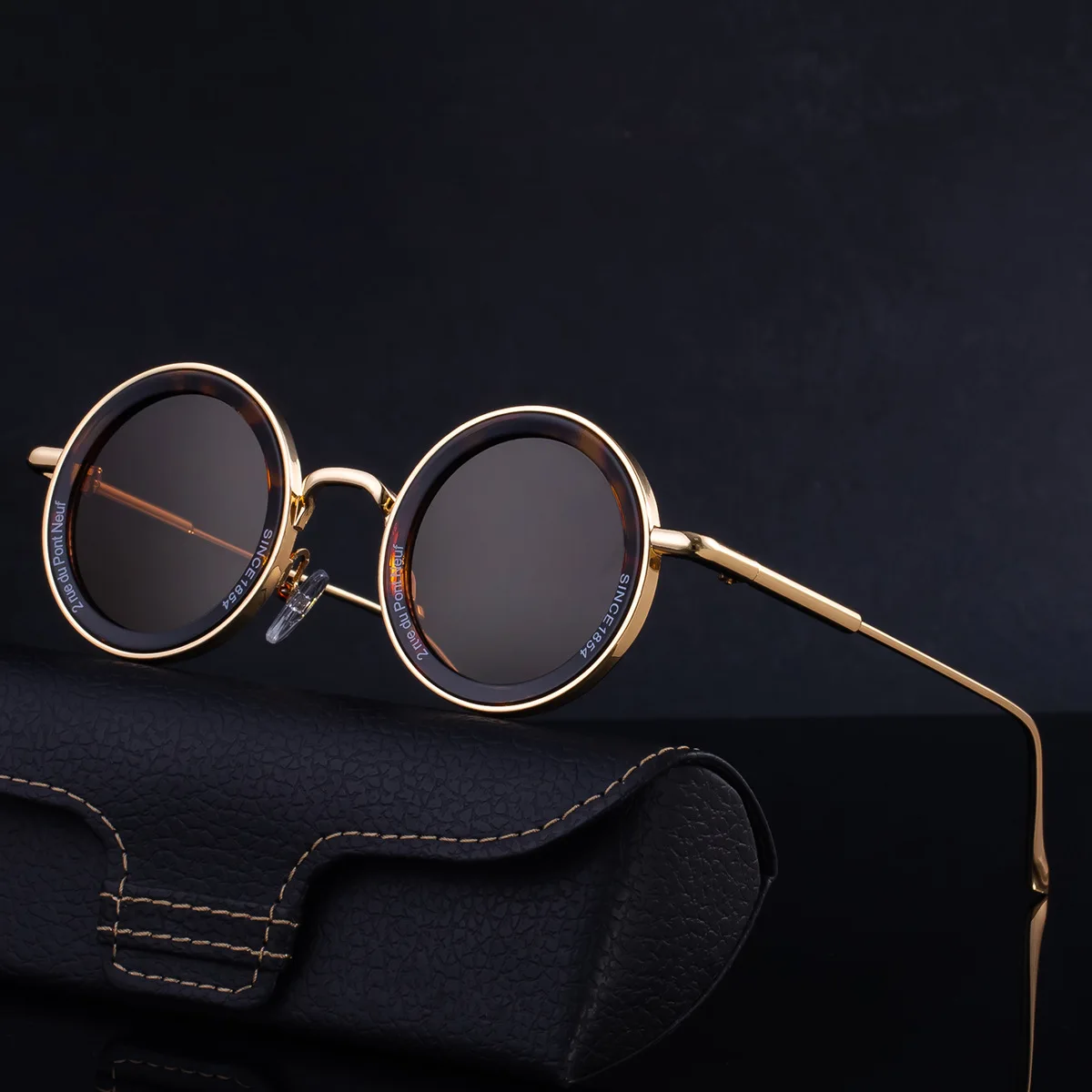 Vintage Mountaineering Cycling Sunglasses Personalized Round Frame Fashion Sunscreen Sun Glasses with Letters polarized sports glasses,polarized glasses,uv protection glasses