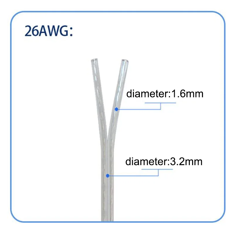 Transparent 2-Core Copper Wire Parallel Cable