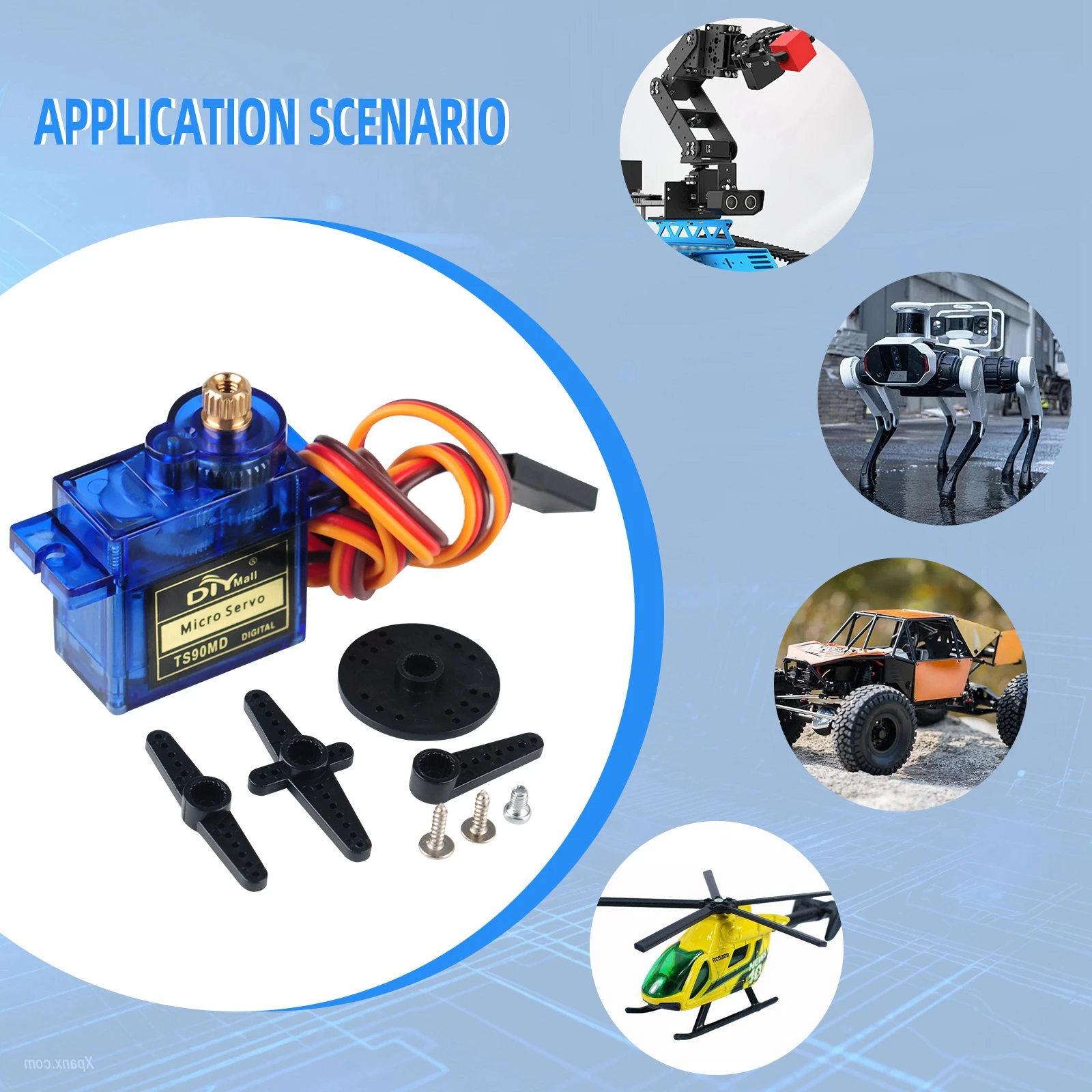 Servomoteur RC Analogique/Digital 180°/270°/360° pour Modélisme