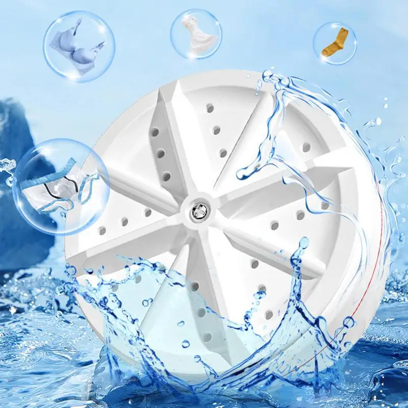 Washing Machine Turbine Mini Washing Machine & Dishwasher with Suction Cups Portable for Travel Home Business