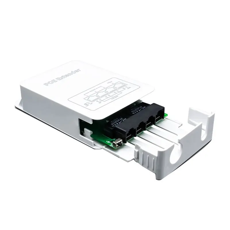 2X 4 포트 POE 익스텐더 100M 실외 방수 네트워크 POE 리피터 IP30 VLAN 44-57V 30W POE 카메라 무선 AP용