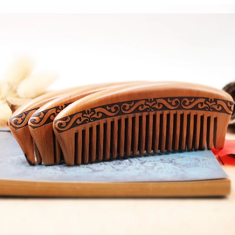 Natural Phoebe Wood Comb Anti-Static Hair Combs Hair Care Tool Hair Brush Combs for Hair Scalp Massage Brush Girl Hair Brush valentines day cards wood greeting wooden love cards wooden anniversary happy b day cards for mother wife husband girl