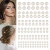220pcs/Sheet Mix 3mm/4mm/5mm/6mm Hair Pearls Stick On Self Adhesive Pearls Stickers Face Pearls Stickers for Hair Face Makeup 1