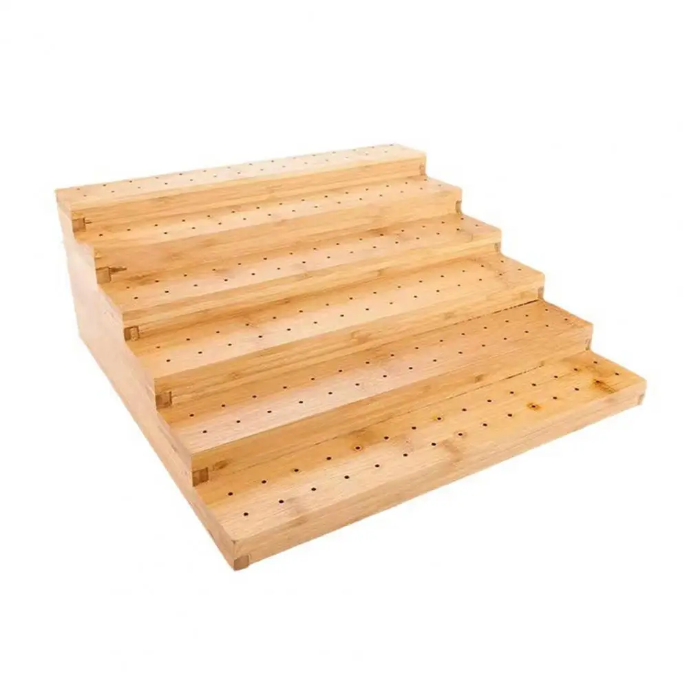 Bamboo Skewer Rack Display Stand 180-Hole Design 6 Layers Eco-Friendly Easy Assembly Appetizer Skewers Food Stand Kitchen 5