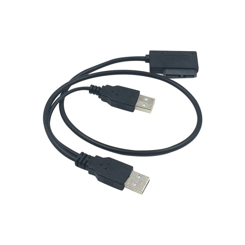 PC 노트북 노트북용 광학 드라이브 케이블, 슬림 라인 슬림 전원 공급 어댑터, USB 2.0-SATA7 + 6 핀 외부 케이블, CD/DVD ROM