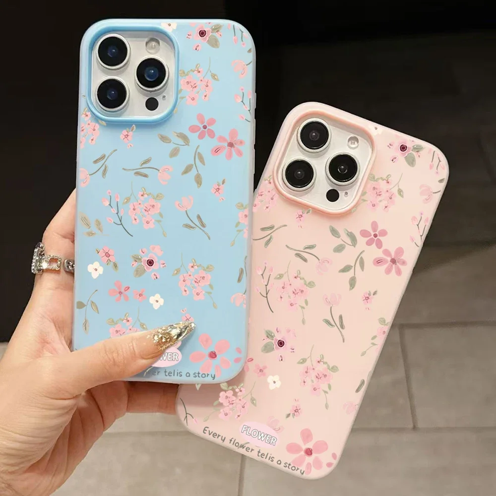 Charming Pink Floral Pattern Phone Case Cover