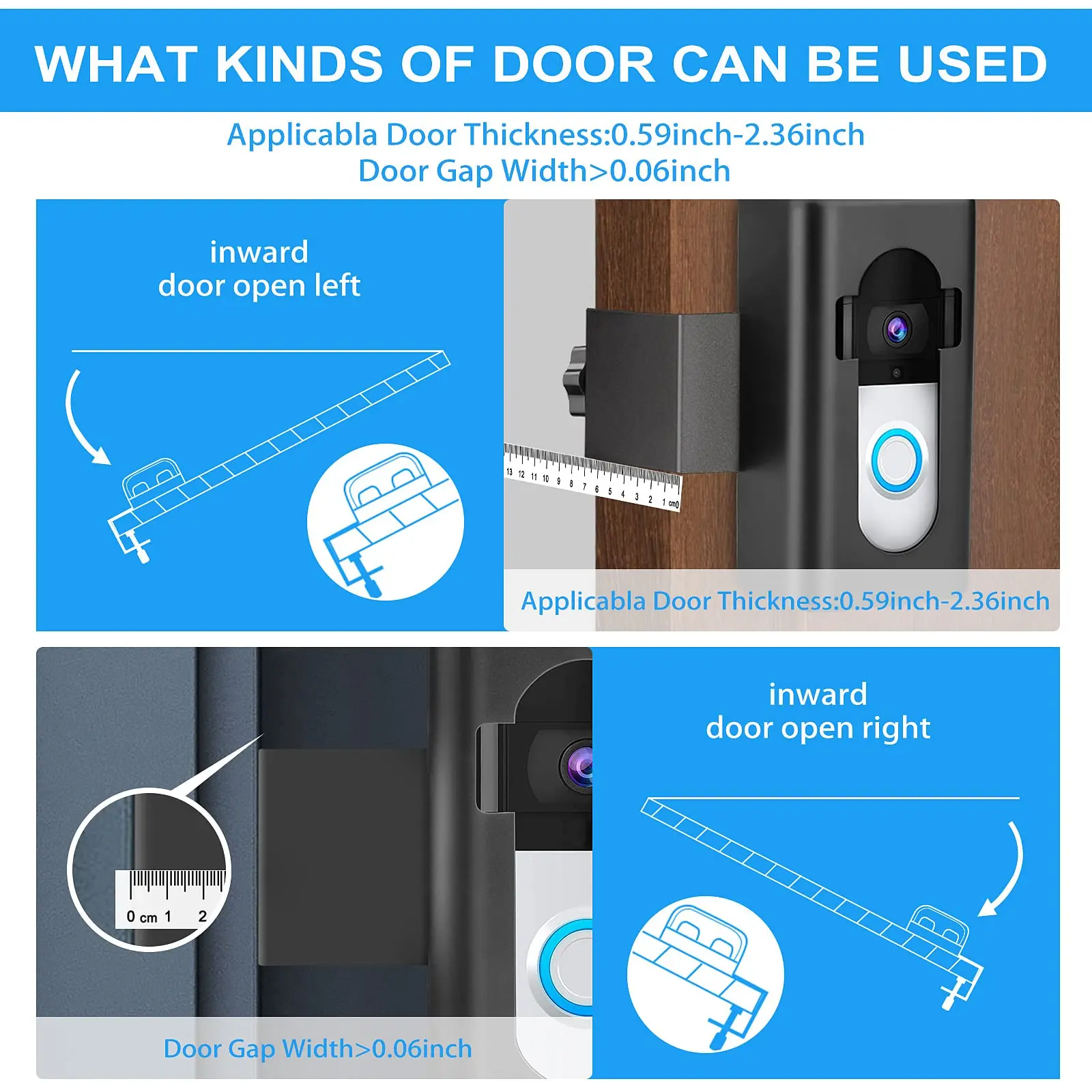 Door Mount Ring Doorbell At Apartment Ring Camera Holder For