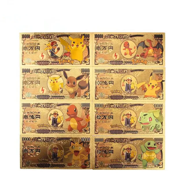 NEW Pokemon Pikachu card classic children's memory collection 10000 gold coins Pikachu pocket ball children Christmas present 1