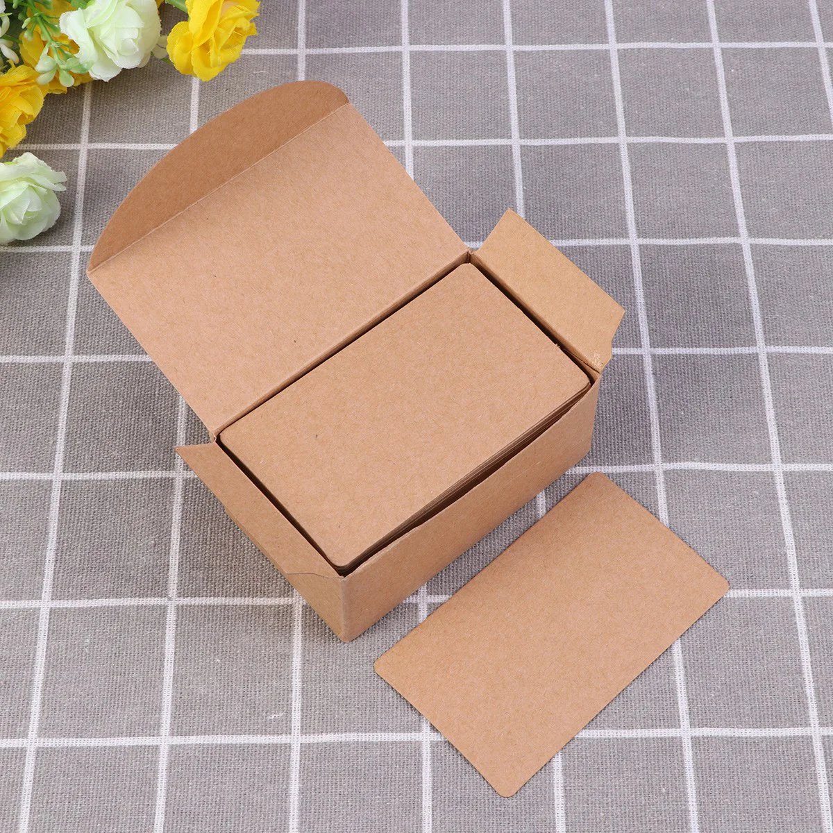 Paper Cards Blank Flash Cards DIY Kraft Paper Message Note Business Vocabulary Word For Home Office Leave A Message business cards custom cards