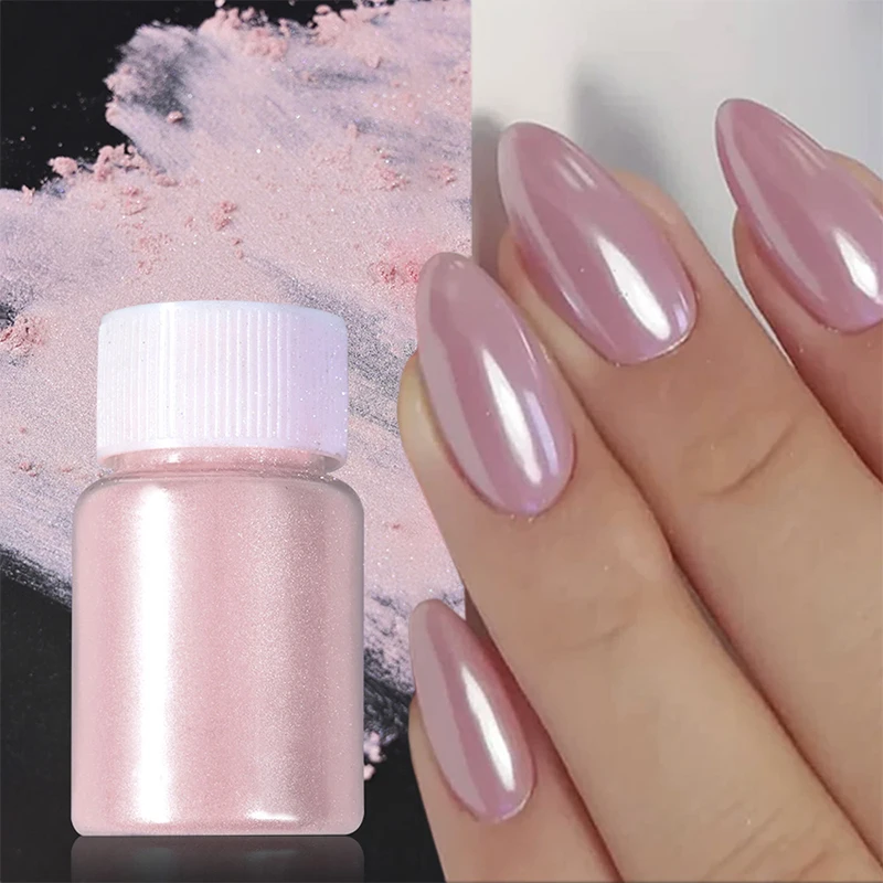 Nail Powder Nail Glitter Nail Decoration Cherry Chrome Pearl Gradient Mirror Effect Auroras Rubbing Dust Art 1box 20ml