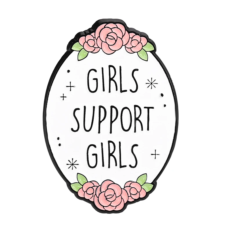 Broche pins coeur GIRL POWER émaillé rose 31mm, x1 (G9459) – Gingerlily Perles