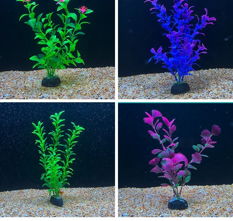 1-5 Simulation Artificial Plants fish tank ornaments fish tank decorations aquarium ornaments artificial plants artificial aquarium plants Aquarium Decor Plastic Underwater Weed Grass Aquarium Accessories Fish Tank Decoration Ornament