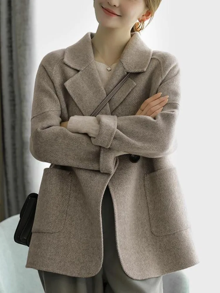 

Wool Coats for Women New Thickening Warm Sheepskin Coat for Women Casual Fashion Autumn/Winter Wool & Blends Jacket Women 2023