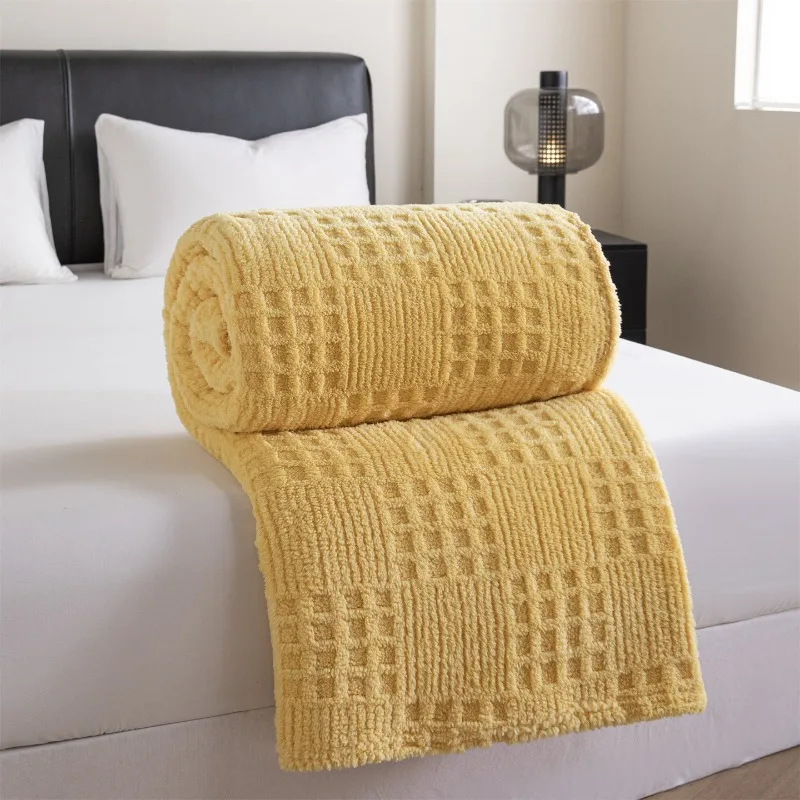 Waffle Jacquard Cotton Blanket 3
