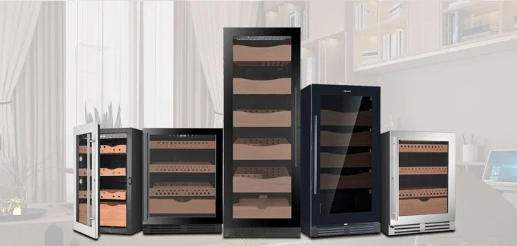 Large Constant Temperature Cigar Cooler Humidor Spanish Cedar Wood Electric Cigar Cabinet