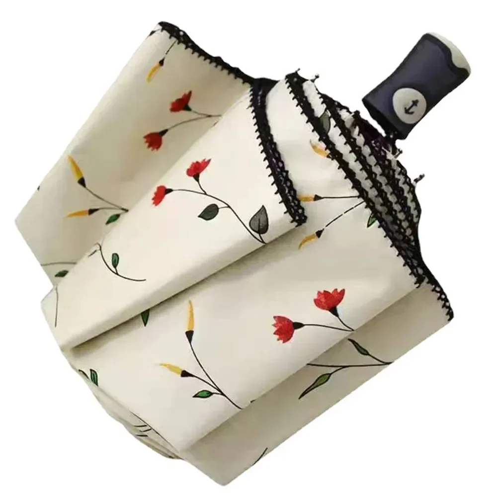 

Зонт от солнца складной компактный с защитой от ультрафиолета 99.98%, дорожный компактный Автоматический зонтик от дождя для мужчин и женщин