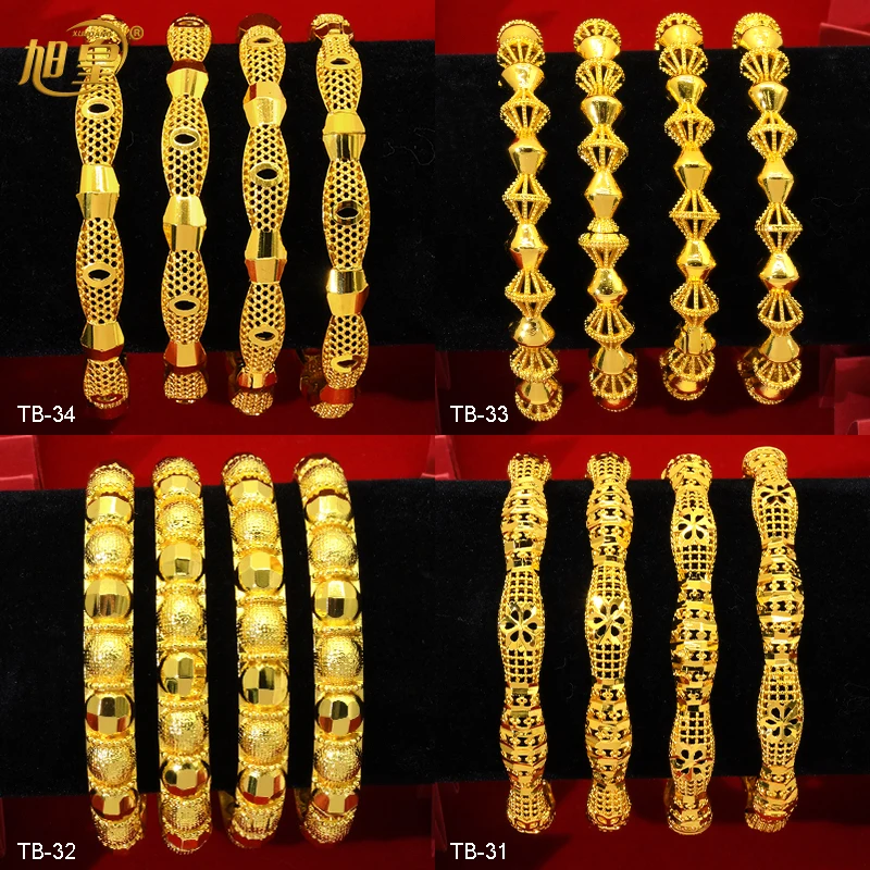 Dubai Gold Colour Jewelry Bangles Bridal Wedding Party Accessories Gift