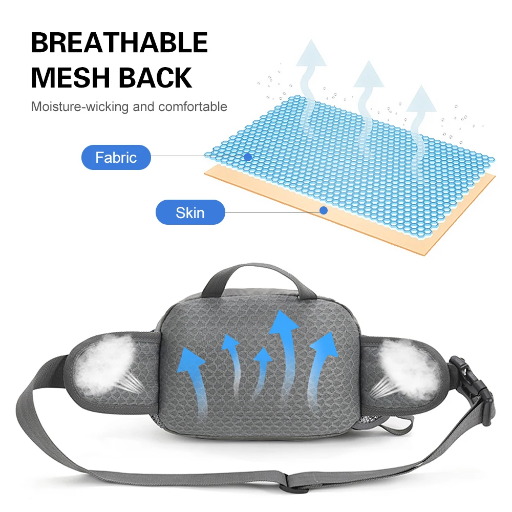 Outdoor Sports Waist Pack w Water Bottle Holder for Cycling Running Walking Hiking Marathons Fanny Pack Hydration Belt Men Women 4