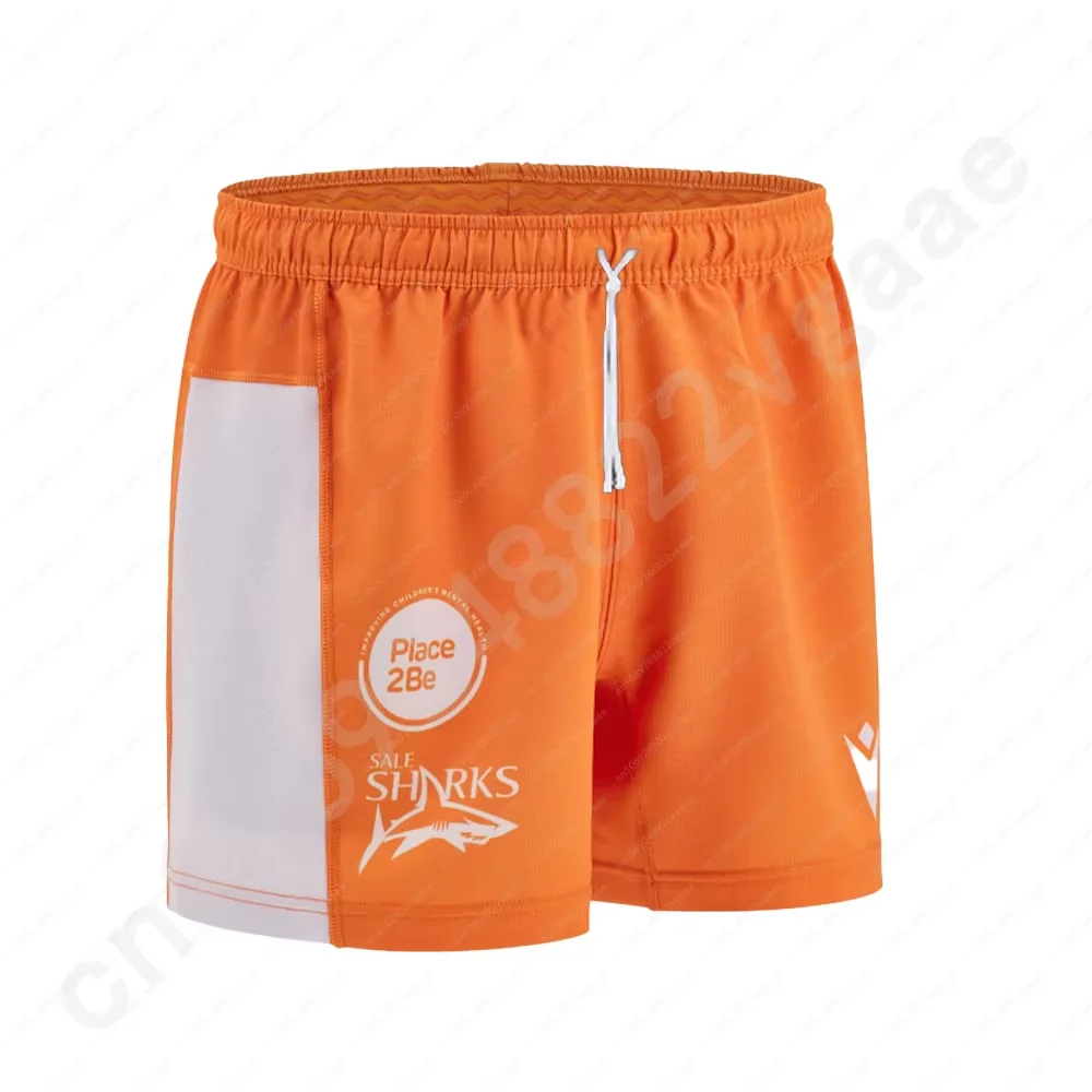 Sale Sharks Away Match Pants Rugby Jersey Men Clothes T Shirt Team Boys Tee Top Junior Adults Training Trousers Shorts New