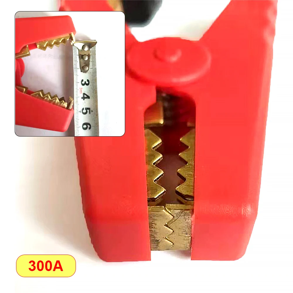 50A 300A 구리 도금 순수 구리 악어 클립 터미널 전기 배터리 점퍼 케이블 용 악어 클램프 테스트 커넥터