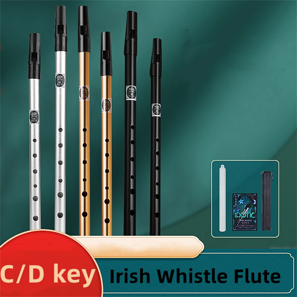 Mugig C Key Penny Whistle Irish Whistle Black Color Tin Whistle For  Beginners Or Advanced Players - Flute - AliExpress