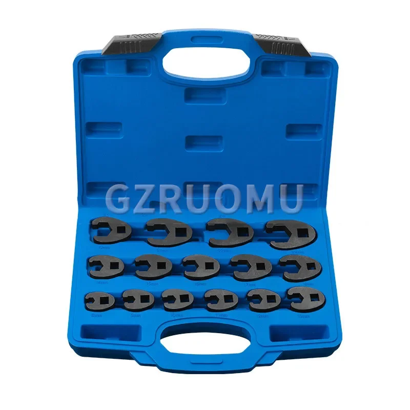 

Набор из 15 предметов, рукоятка, гаечный ключ, гаечный ключ, узкое пространство, специальные инструменты 8-24 мм, U-образный шарнир с коробкой для хранения