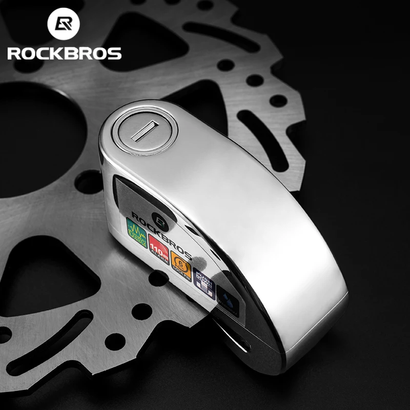 

ROCKBROS Bicycle Lock Disc Brake Cable Alarm Anti-theft 110db Waterproof Alloy Steel 6MM Electric Motorcycle Bike Accessories