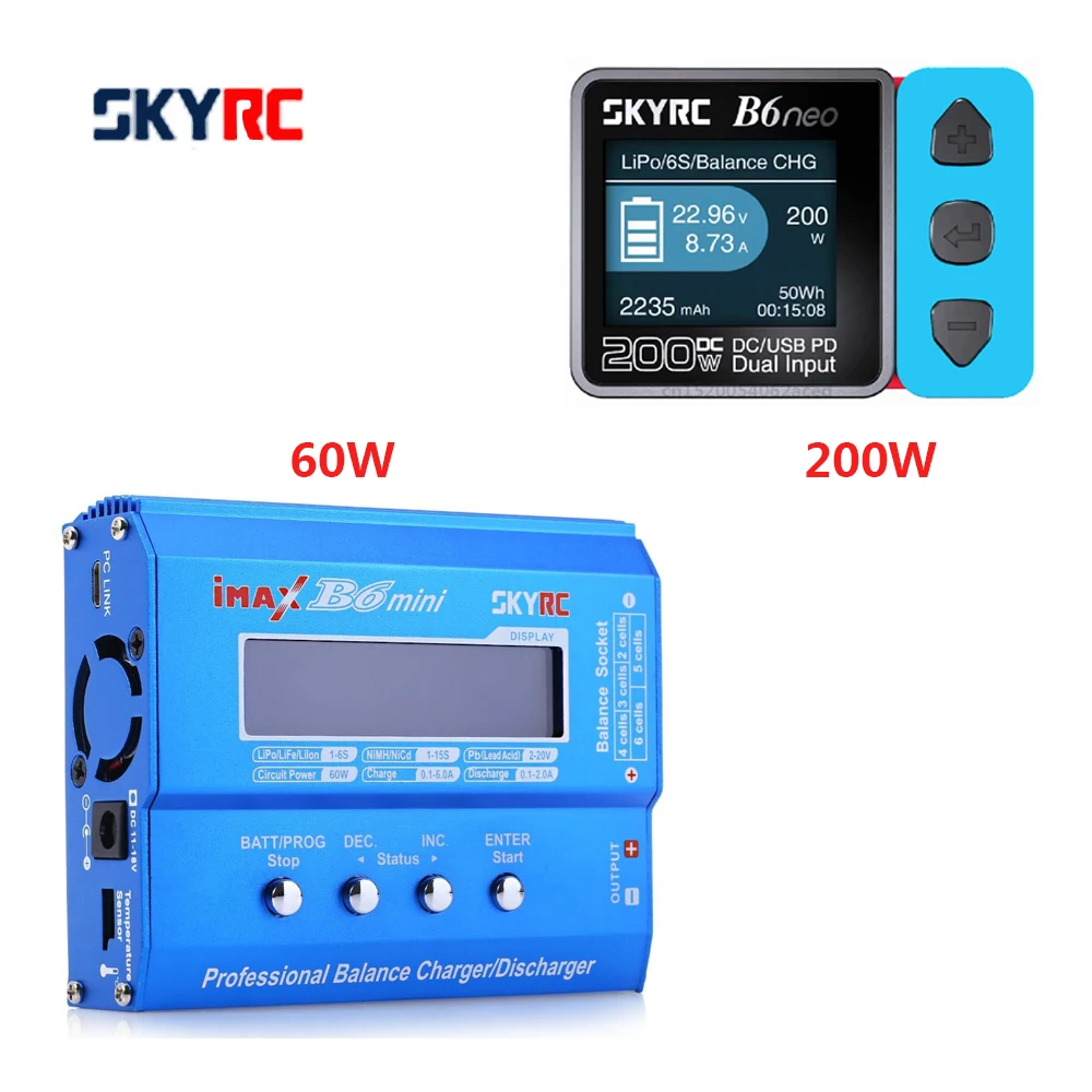 Originale Skyrc Imax B6 Mini 60W / B6 Neo 200W Balance Charger Scaricatore Per Rc Helicopter Lipo Nimh Nicd Battery Charge
