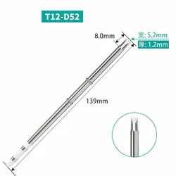 Premium Replacement Soldering Iron Tips (T12 - D52)