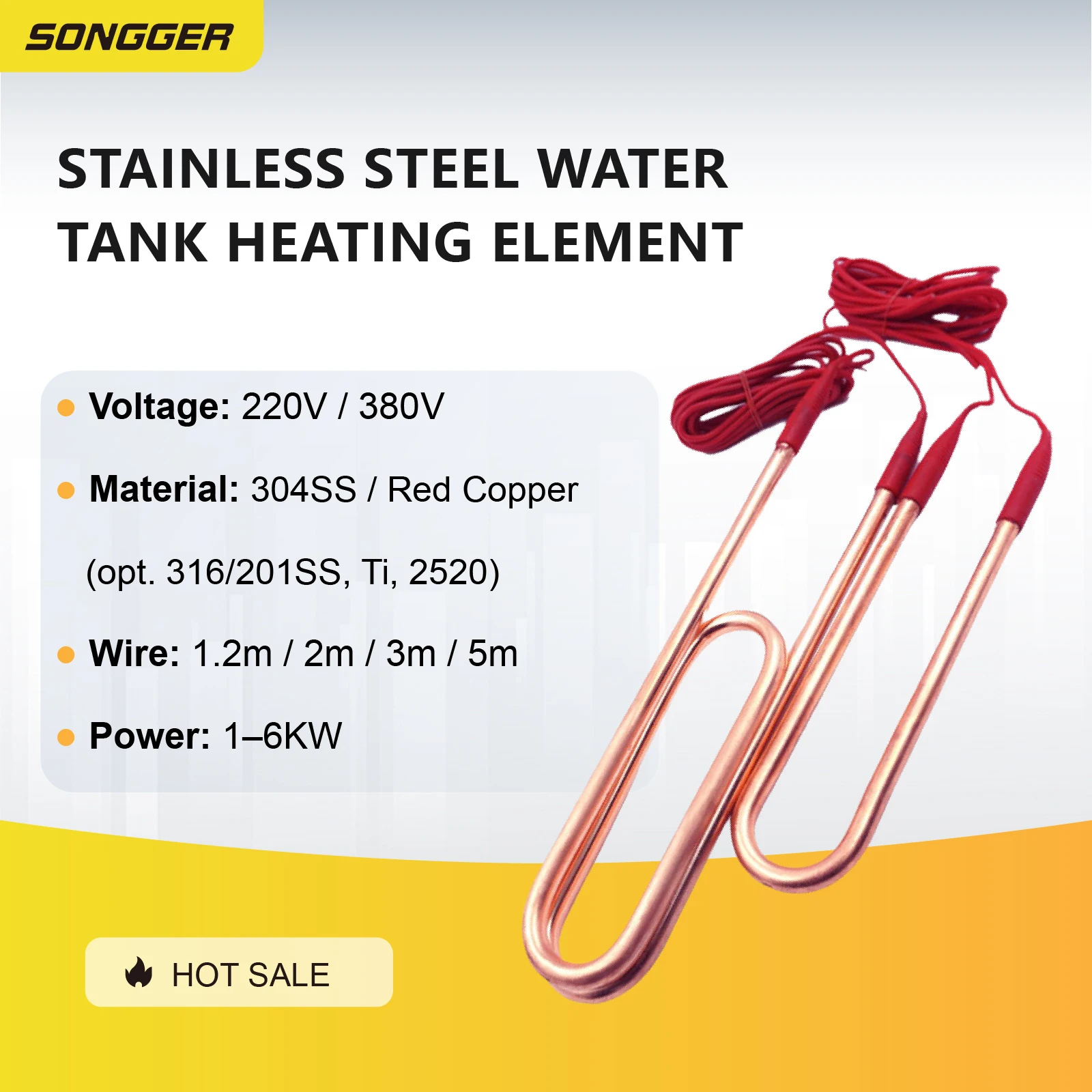 Chauffe-eau Submersible Industriel 220V Haute Puissance en Inox et Cuivre pour Piscine Réservoir Chauffage Rapide Bâton Chauffan 1 Chauffe-eau Submersible Industriel 220V Haute Puissance en Inox et Cuivre pour Piscine Réservoir Chauffage Rapide Bâton Chauffan 1