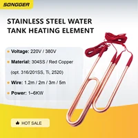 Chauffe-eau Submersible Industriel 220V Haute Puissance en Inox et Cuivre pour Piscine Réservoir Chauffage Rapide Bâton Chauffan 1