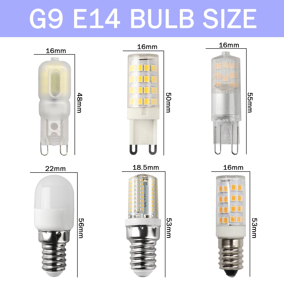 5팩 LED G9 E14 콘 전구 램프 2W 3W 4W 미니 라이트 220V 240V 3000K 4000K 6000K 따뜻한 자연광 현관 가정용