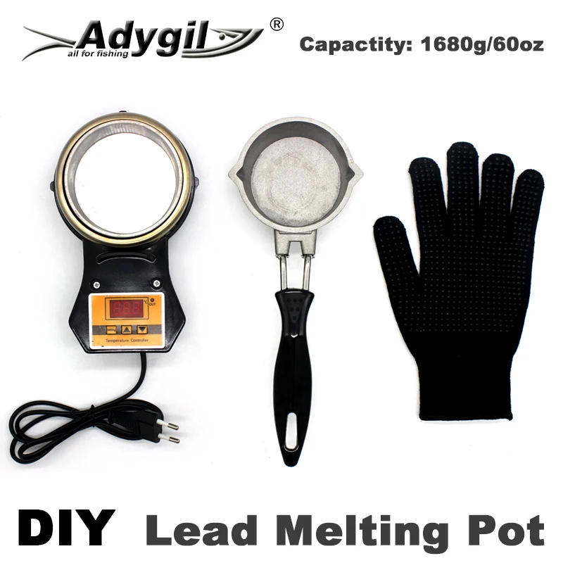 Adygil Lead Melting Pot for Fishing Sinker Mold, Fishing Jig Mold