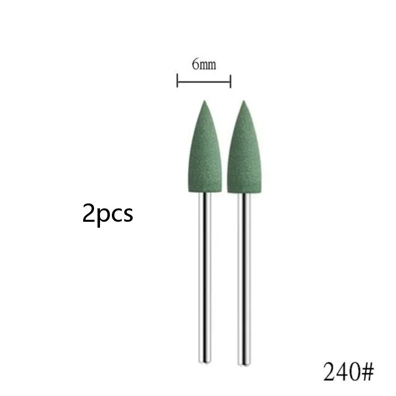 Silicone Rubber Manicure Grinding Head - 2 Pack for Burr and Dead Skin Removal
