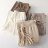 Women Merino Wool Knitted Wide Leg Pants Autumn Winter Basic Soft Warm Cashmere Knit Trousers Casual Simple Style Korean