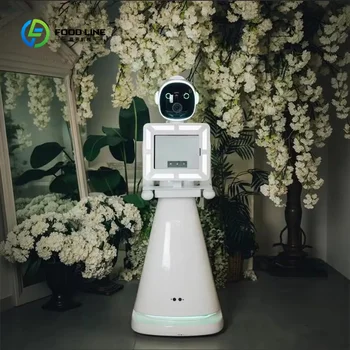 Robot Fotografico Interattivo Automatico Umanoide Bianco Personalizzato per Matrimoni, Feste ed Eventi Commerciali