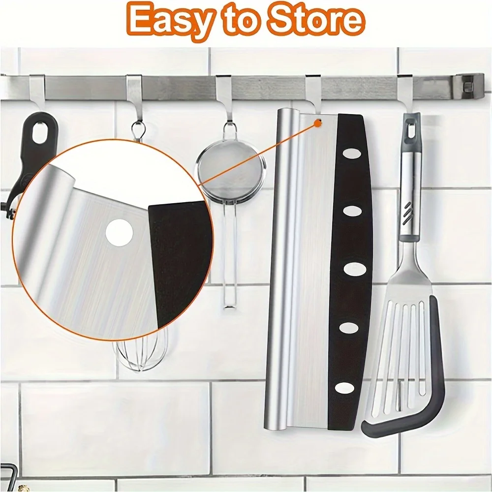 1pc Stainless Steel Pizza Cutter Commercial Pizza Half Moon Shaker Hob Semicircle Shaker Multi-Purpose Slitting Cutter