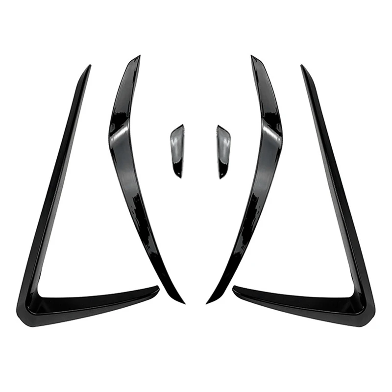 

6Pcs Car Front Bumper Spoiler Splitter Cover Fog Light Splitter Trim For Golf 7 Golf MK7 2013-2016 1Set Replacement Parts