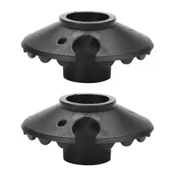 Deluxe Trekking Pole Snow and Mud Basket Set - 2 - Pack Replacement Tips (Black)