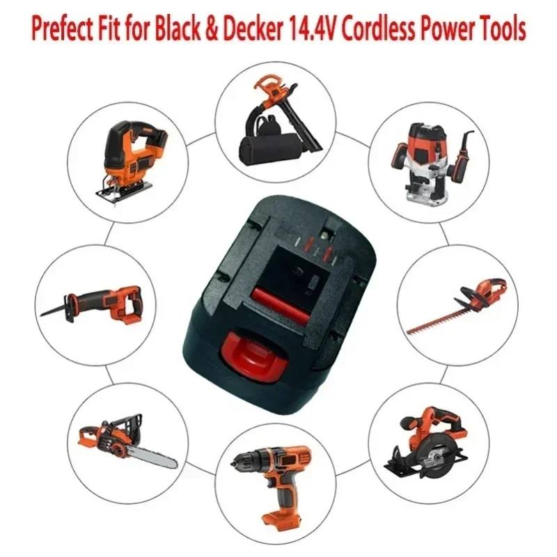Batteries Black & Decker 14.4V 6.0Ah HPB14, 499936-34, 499936-35, A14 A144, A144EX A14F, B-8316, BD1444L - 3