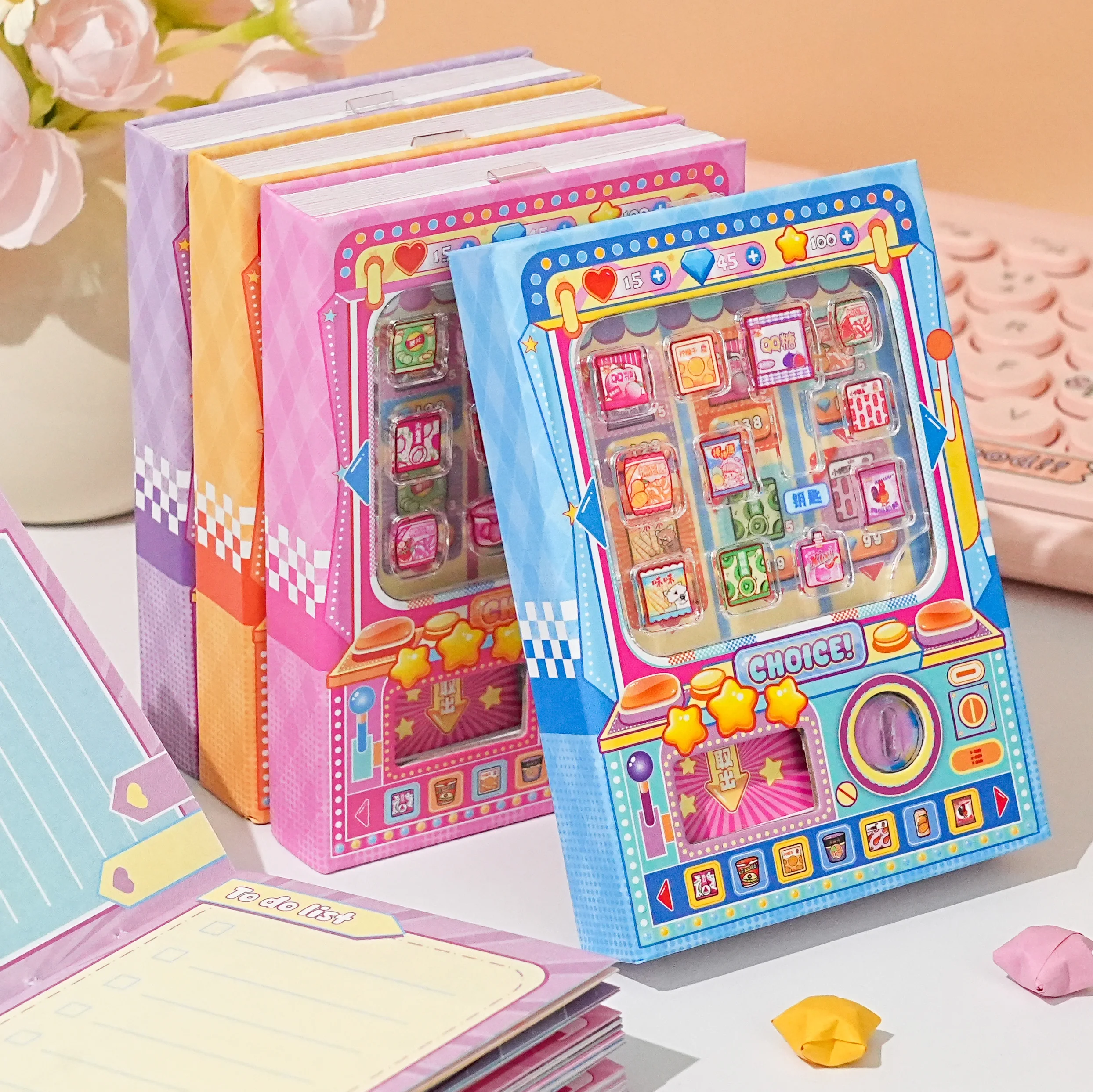 Portable Pocket-Sized Colorful Snack-Themed Notebook with High Aesthetic Appeal