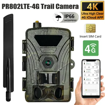 PR802LTE 4G  4K Hunting Camera with SIM Card 60MP Photos 0.3s Fast Trigger Wildlife Camera IR Night Vision 1