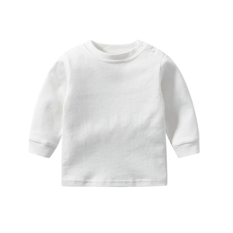 Four Seasons New Baby Long Sleeve T Shirts Infant Boy Cotton Bottoming Shirts Solid Toddler Girls/Boys Soft  T Shirts Kids Tee 5